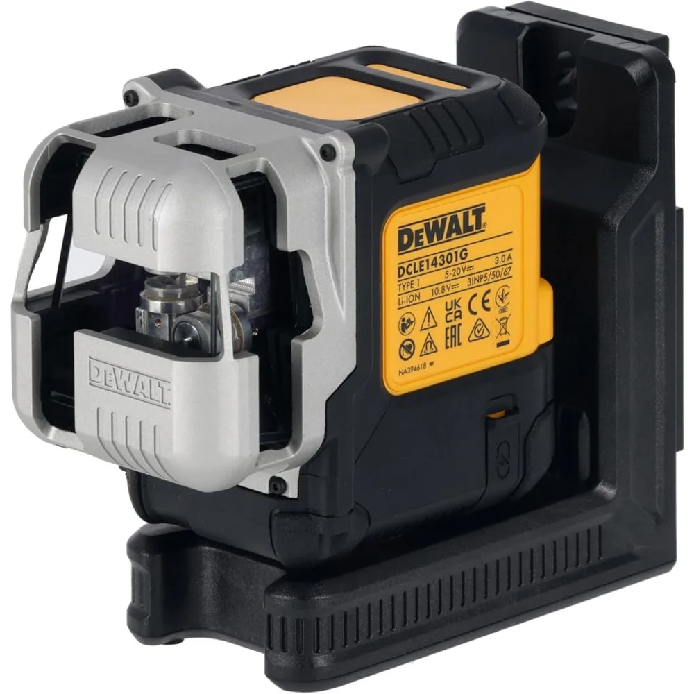 Аккумуляторный лазерный нивелир DEWALT DCLE14301GB, 10.8 В, зеленый луч, 30 м, со встроенной АКБ, в чехле (DCLE14301GB-XJ)