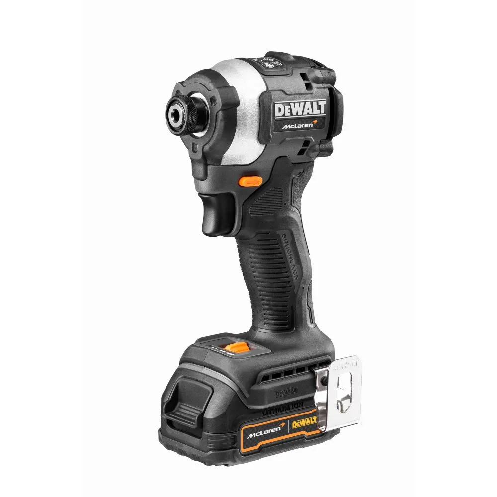 Шуруповерт DEWALT McLaren Limited Edition DCF85ME2GT, 18 В, 205 Нм, с 2 АКБ 1.7 Ач и ЗУ, в кейсе TSTAK (DCF85ME2GT-QW)