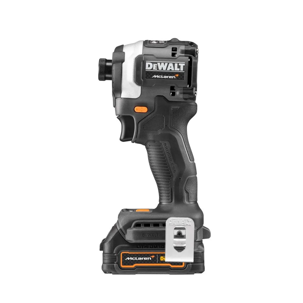 Шуруповерт DEWALT McLaren Limited Edition DCF85ME2GT, 18 В, 205 Нм, с 2 АКБ 1.7 Ач и ЗУ, в кейсе TSTAK (DCF85ME2GT-QW)