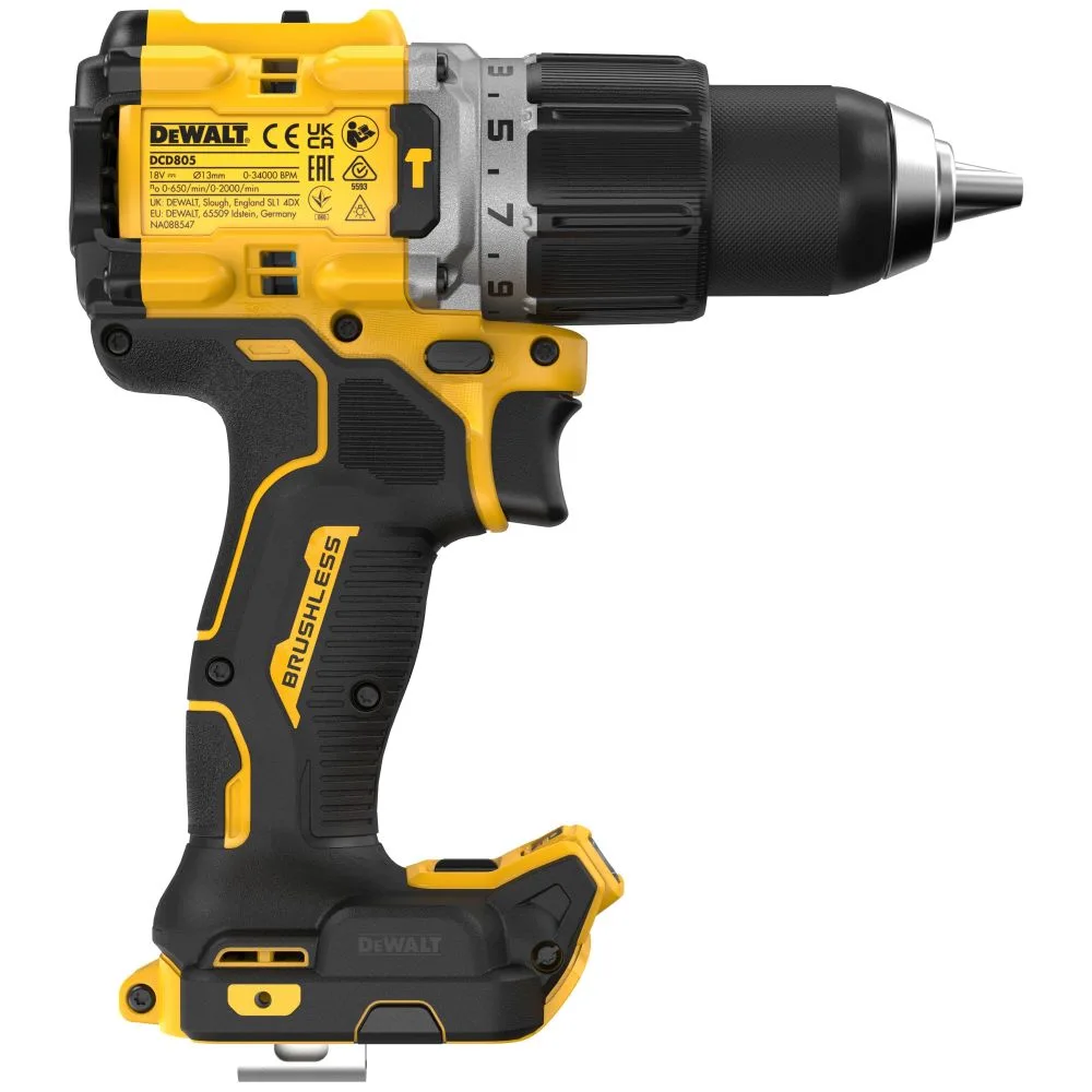Аккумуляторный набор DEWALT DCK2050E2T, 18 В: дрель-шуруповерт DCD805 + шуруповерт DCF850, с 2 АКБ 1.7 Ач и ЗУ, в кейсе TSTAK