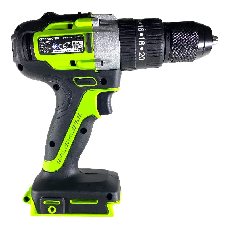 Дрель-шуруповерт ударная Greenworks GD24DD60 24V 3704107 (60 Нм) аккумуляторная бесщеточная