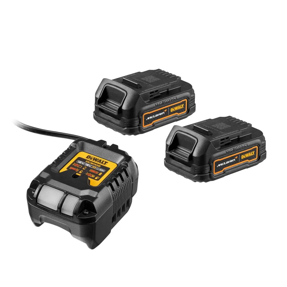 Шуруповерт DEWALT McLaren Limited Edition DCF85ME2GT, 18 В, 205 Нм, с 2 АКБ 1.7 Ач и ЗУ, в кейсе TSTAK (DCF85ME2GT-QW)