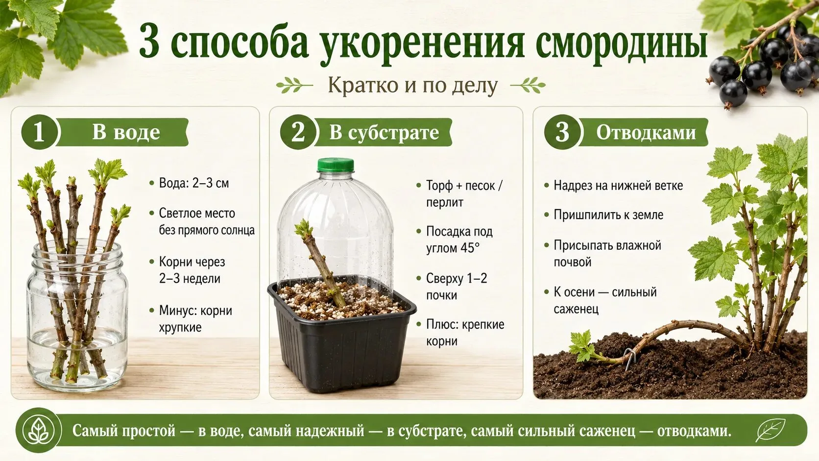 Как правильно укоренить черенки смородины в августе: секреты быстрого укоренения