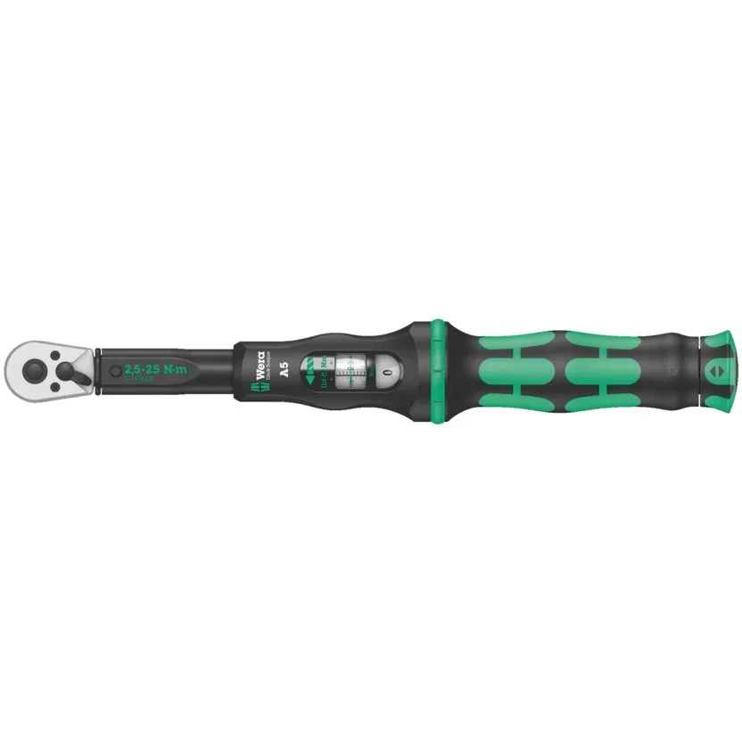 Динамометрический ключ с трещоткой с реверсом, 2,5-25 Нм Wera Click-Torque A 5