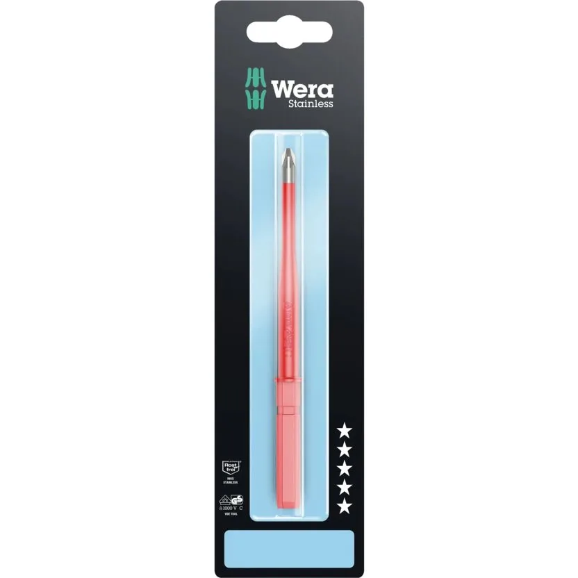Отвёртка Wera Kraftform Kompakt VDE 3065 iS PZ SB, нержавеющая сталь