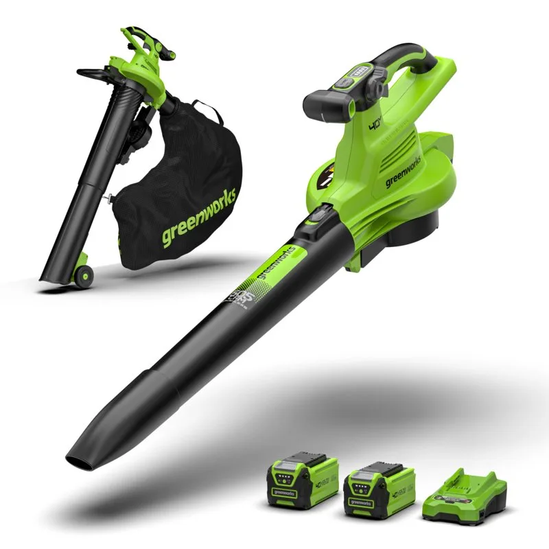 Садовый пылесос-воздуходувка Greenworks GD40BVIIK2X
