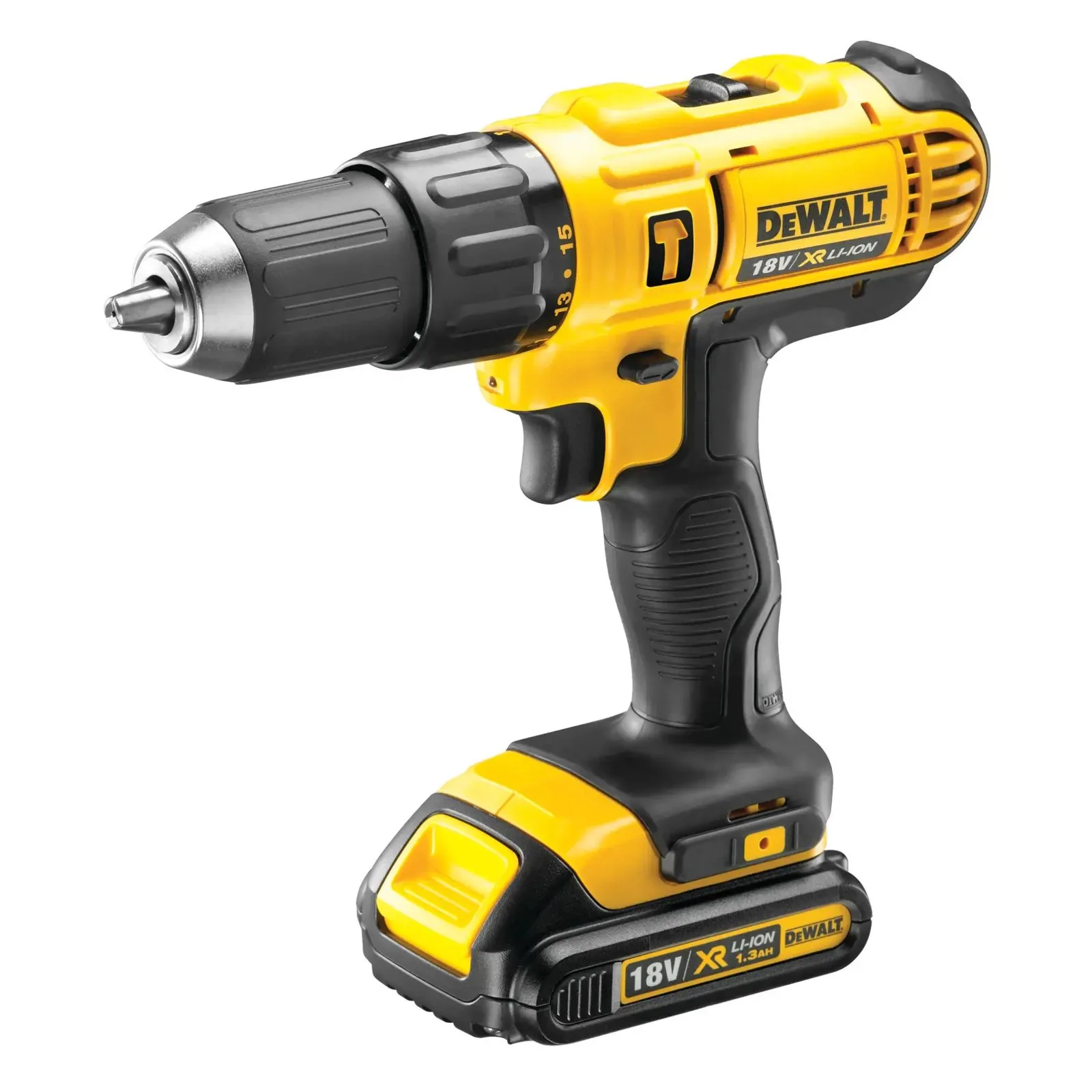 Аккумуляторная ударная дрель-шуруповерт DeWalt DCD776C1-GB — фото производителя