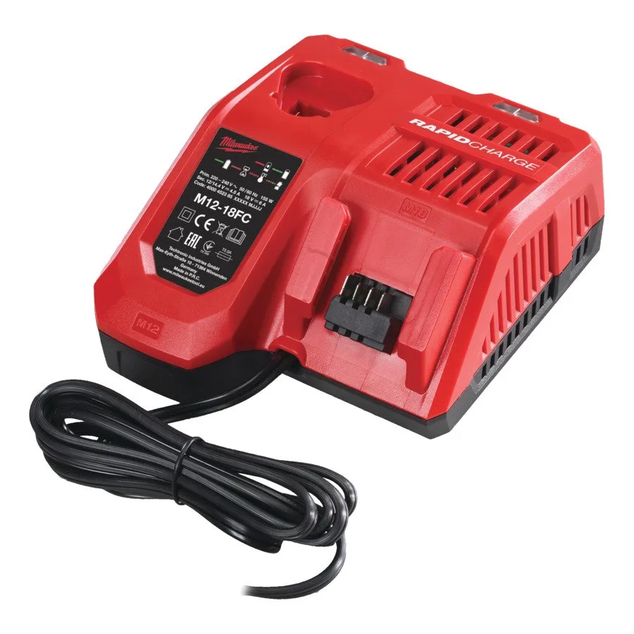 - M18 Быстрое зарядное устройство Milwaukee M12-18 FC