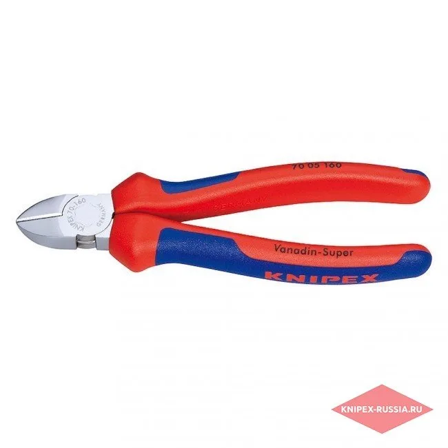 Кусачки боковые хромированные 160 мм Knipex KN-7005160 — фото производителя