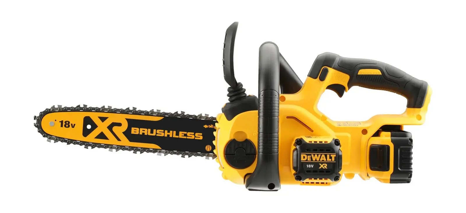 Аккумуляторная цепная пила DeWalt DCM565P1-GB — фото производителя