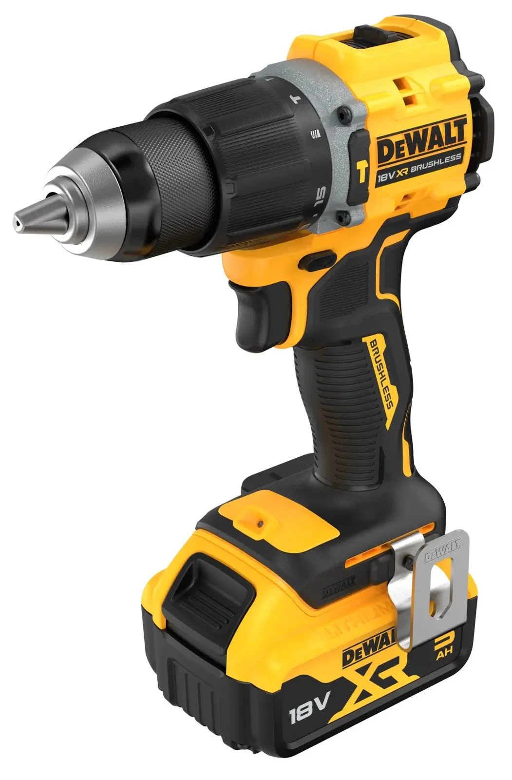 Аккумуляторная дрель-шуруповерт DeWalt DCD799P2T-GB — фото производителя