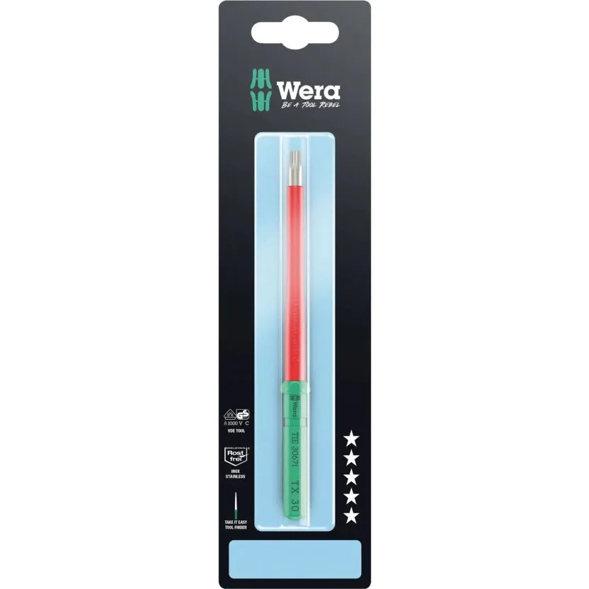 Отвёртка Wera Kraftform Kompakt VDE 3067 i TORX® Take it easy SB, нержавеющая сталь
