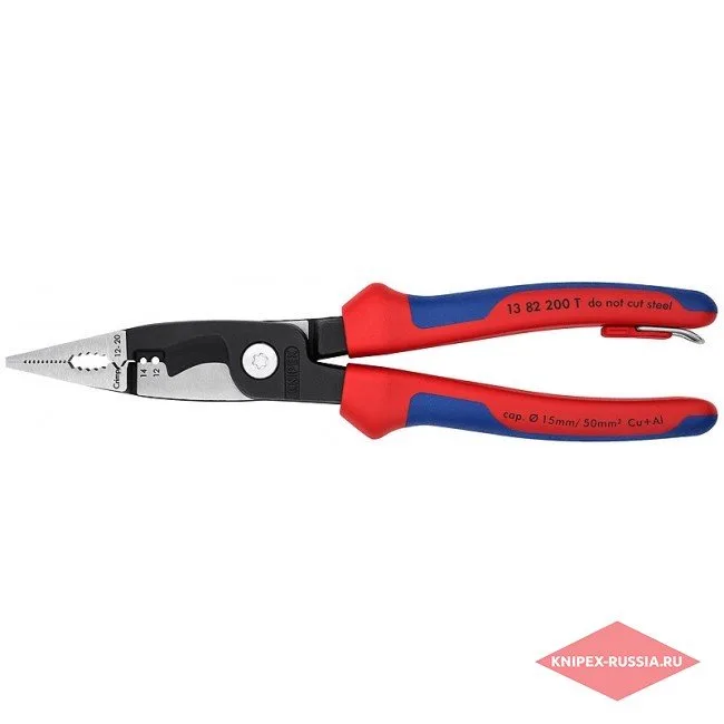 Электромонтажные клещи со страховочным креплением Knipex KN-1382200T