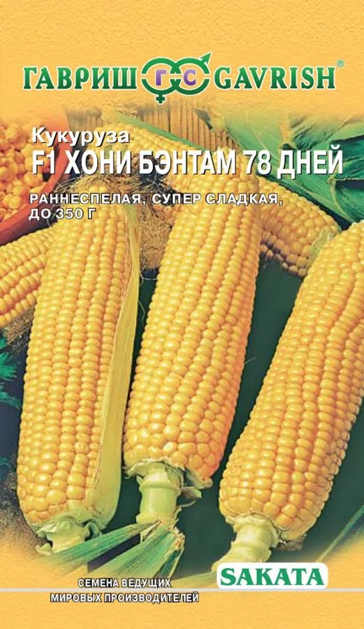 Кукуруза сахарная Хони Бэнтам 78 дней F1
