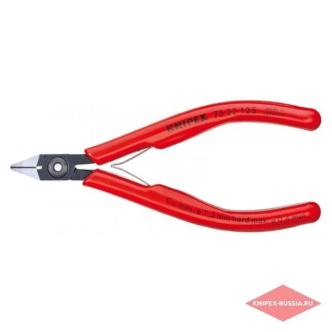 Кусачки боковые для электроники Knipex KN-7522125 — фото производителя