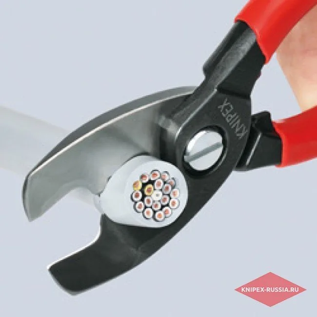 Ножницы для резки кабелей с двойными режущими кромками Knipex KN-9512200 — фото производителя