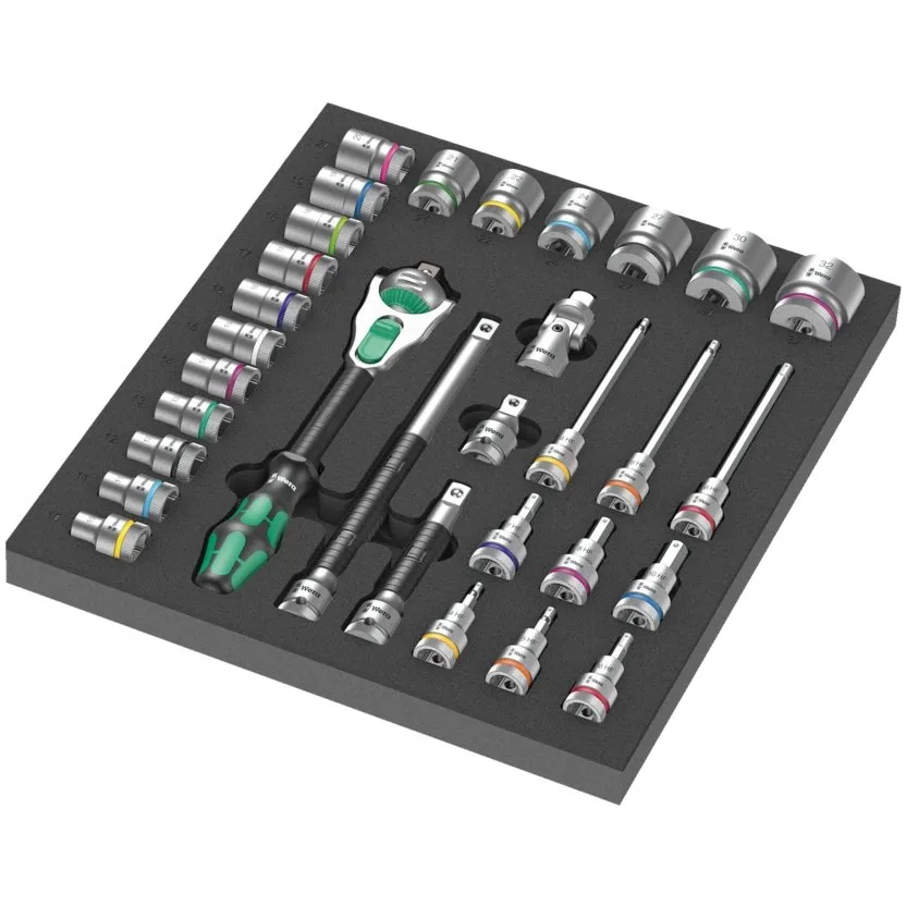 Ложемент набор 8000 C трещотка 1/2" Zyklop 1 Wera 9722