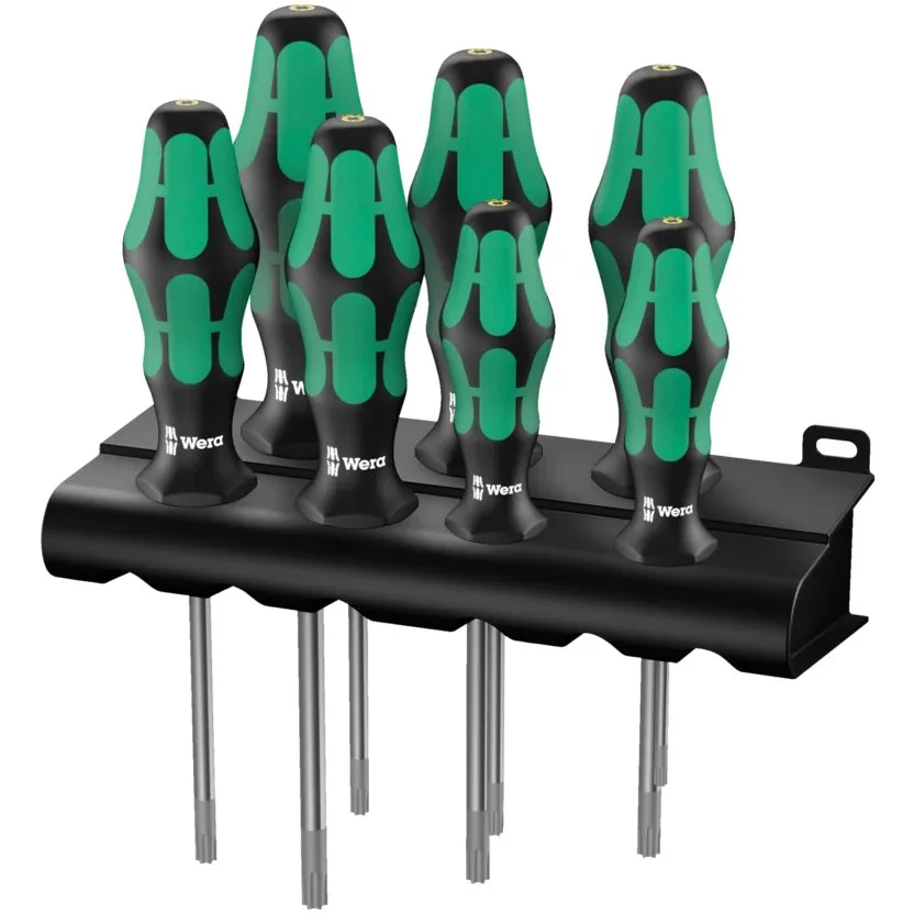 Набор отверток с фиксирующей функцией + подставка Wera 367/7 TORX® HF Kraftform Plus