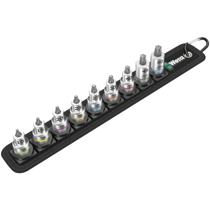 Набор отверточных головок Zyklop TORX®, с фиксирующей функцией, 3/8" Wera Belt B 3 TORX® HF — фото производителя