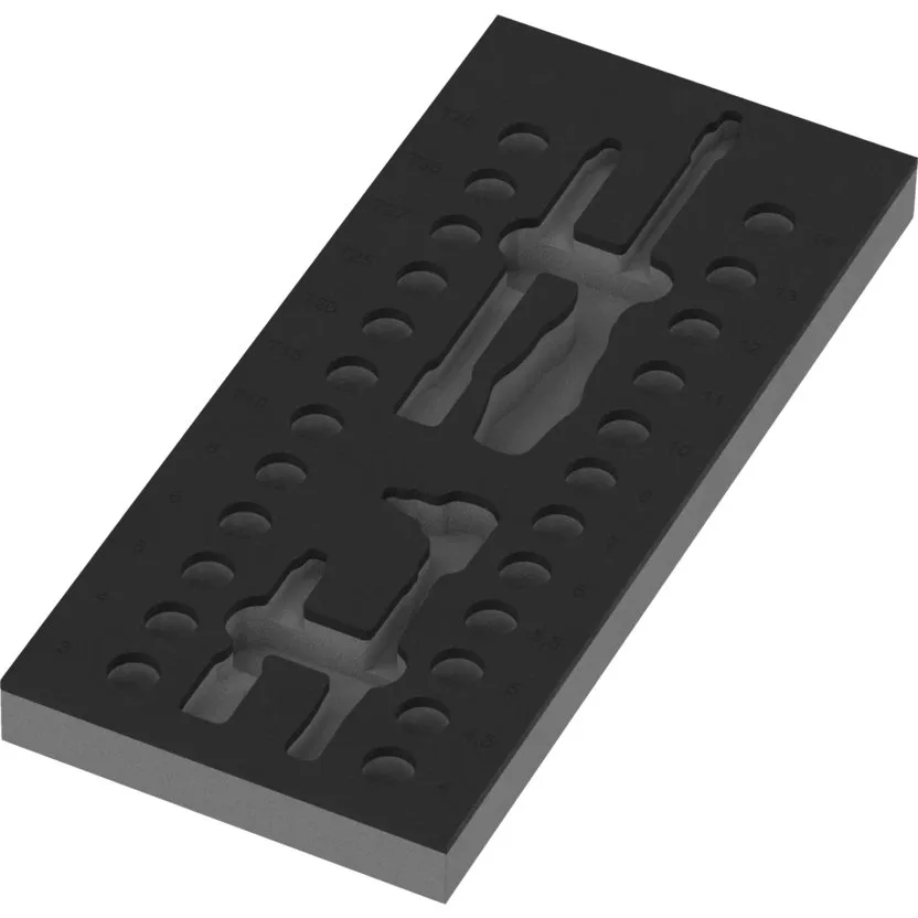 Ложемент 8007 A Набор с трещоткой VDE Zyklop VDE 1, 1/4", без инструментов Wera 9827
