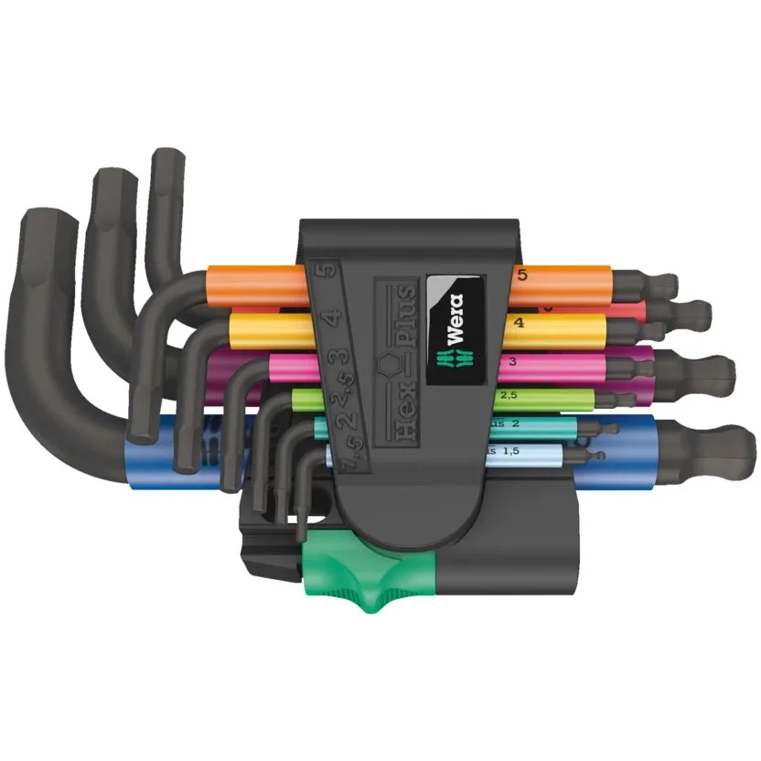 Набор Г-образных ключей, метрических, BlackLaser Wera 950/9 Hex-Plus Multicolour 2 — фото производителя