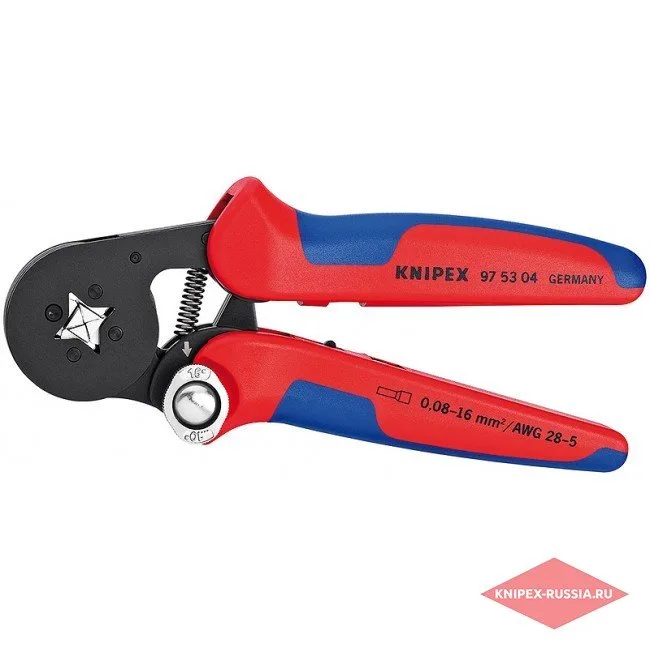 Самонастраивающийся инструмент для опрессовки контактных гильз Knipex KN-975304