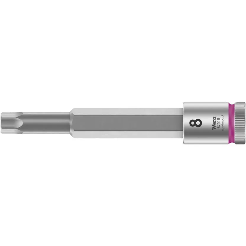 Отвёртка Wera 8740 B Zyklop отвёрточная головка 3/8", с вытянутой рабочей частью — фото производителя