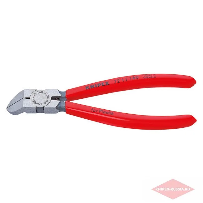 Кусачки боковые для пластмассы Knipex KN-7211160SB — фото производителя