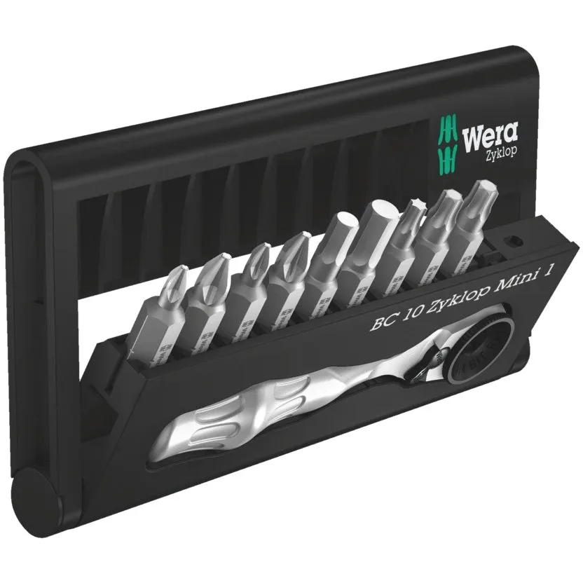 Набор инструментов Wera Bit-Check 10 Zyklop Mini 1 — фото производителя
