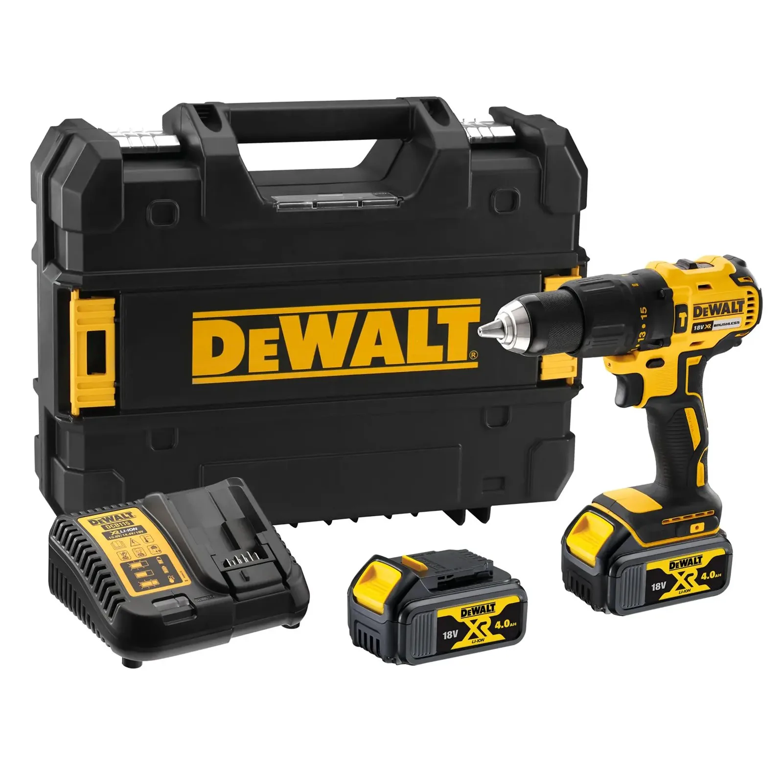 Аккумуляторная дрель-шуруповерт DeWalt DCD778M2T-GB — фото производителя