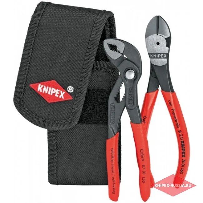 Набор мини-клещей в поясной сумке для инструментов Knipex KN-002072V02