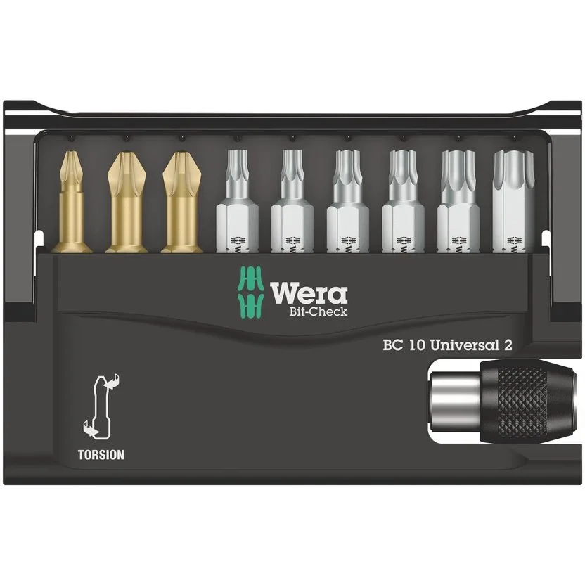 Набор инструментов Wera Bit-Check 10 Universal 2 — фото производителя