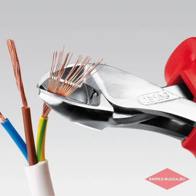 Кусачки со страховочным креплением X-Cut® Knipex KN-7305160T — фото производителя