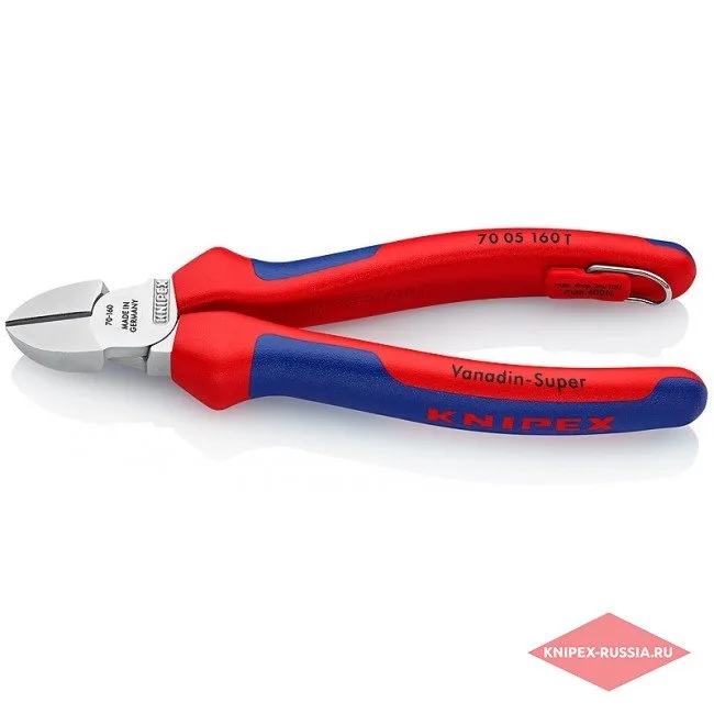 Кусачки боковые со страховочным креплением Knipex KN-7005160T — фото производителя