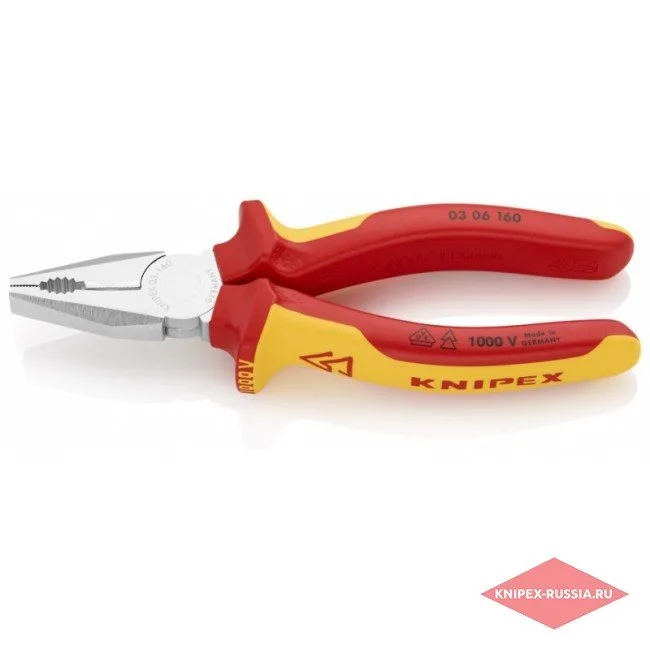Плоскогубцы комбинированные Knipex KN-0306160 — фото производителя
