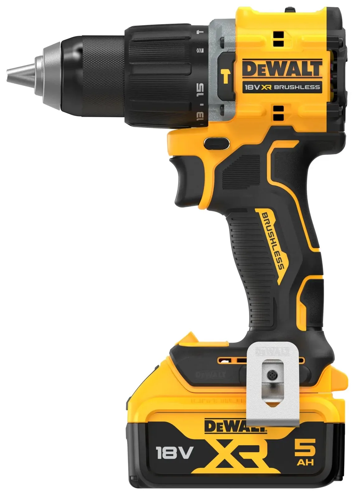Аккумуляторная дрель-шуруповерт DeWalt DCD799P1T-GB — фото производителя