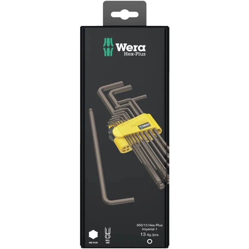 Набор Г-образных ключей, дюймовые, BlackLaser Wera 950/13 Hex-Plus Imperial 1 SB — фото производителя