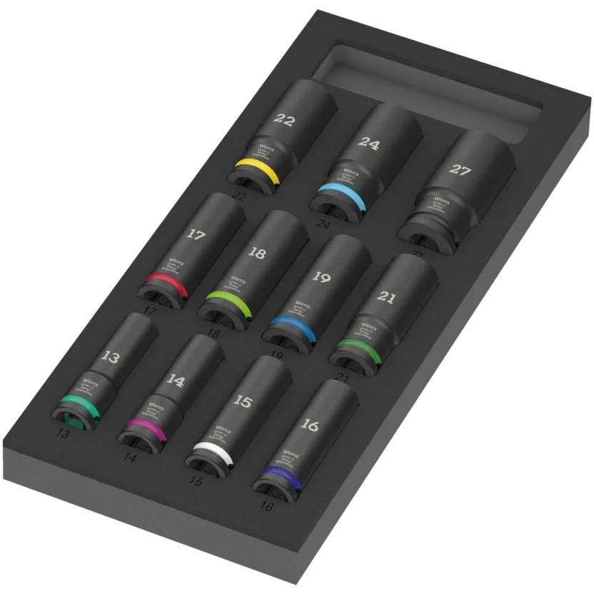 Ложемент Торцовая головка Zyklop C, 1/2", Impaktor Deep набор 1 Wera 9725 — фото производителя