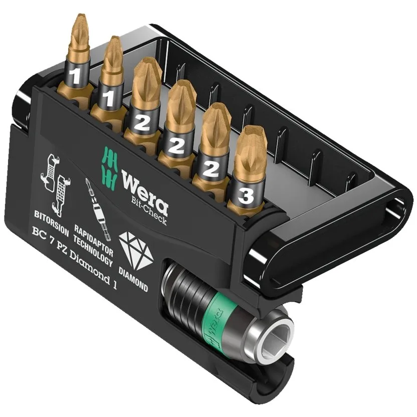 Набор инструментов Wera Bit-Check 7 PZ Diamond 1 — фото производителя