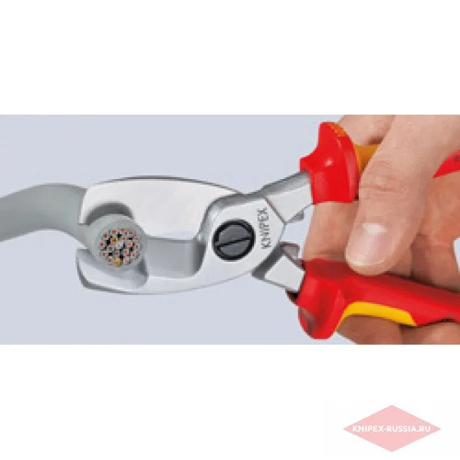 Ножницы для резки кабелей с двойными режущими кромками Knipex KN-9516200SB — фото производителя