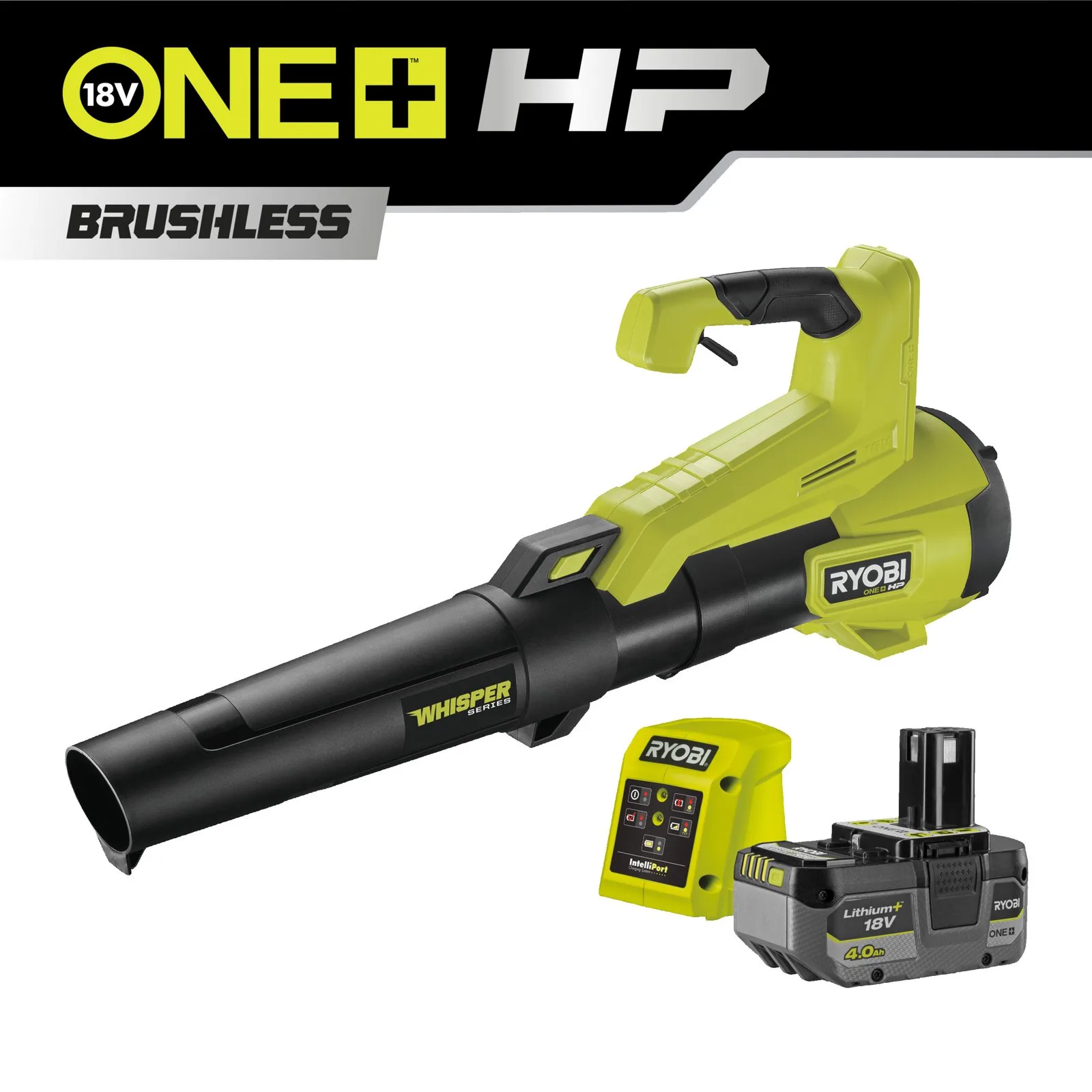 Аккумуляторная воздуходувка Ryobi RY18BLXC-140