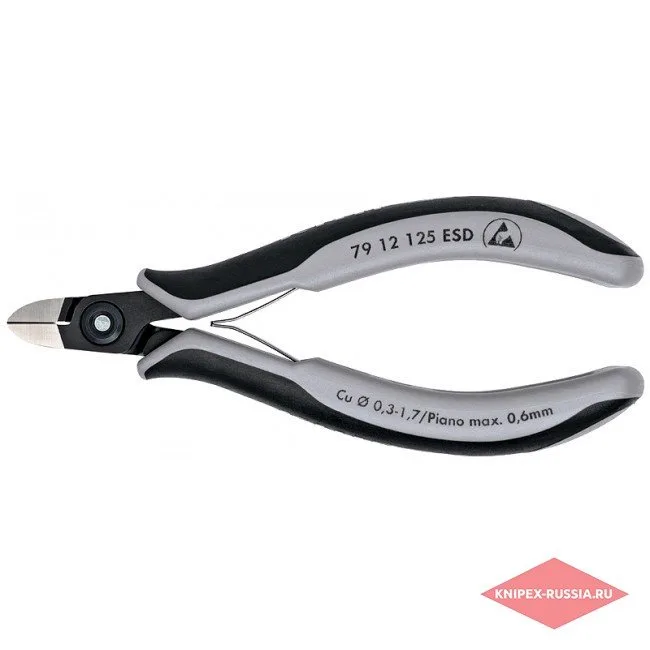 Прецизионные кусачки боковые Knipex KN-7912125ESD — фото производителя