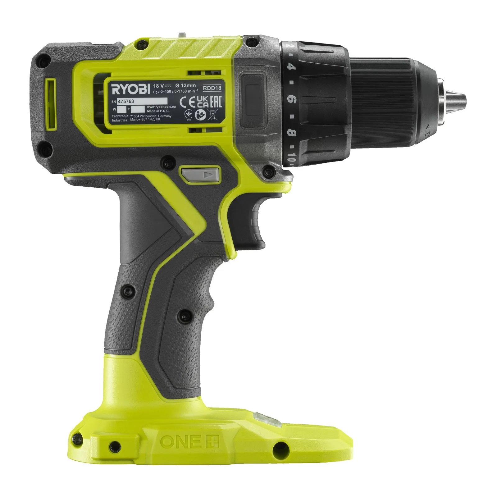 Аккумуляторная дрель-шуруповерт Ryobi RDD18-0 — фото производителя