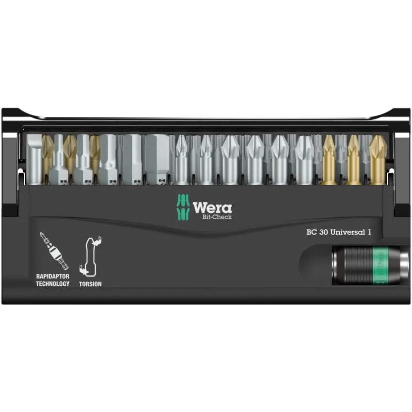Набор инструментов Wera Bit-Check 30 Universal 1 — фото производителя