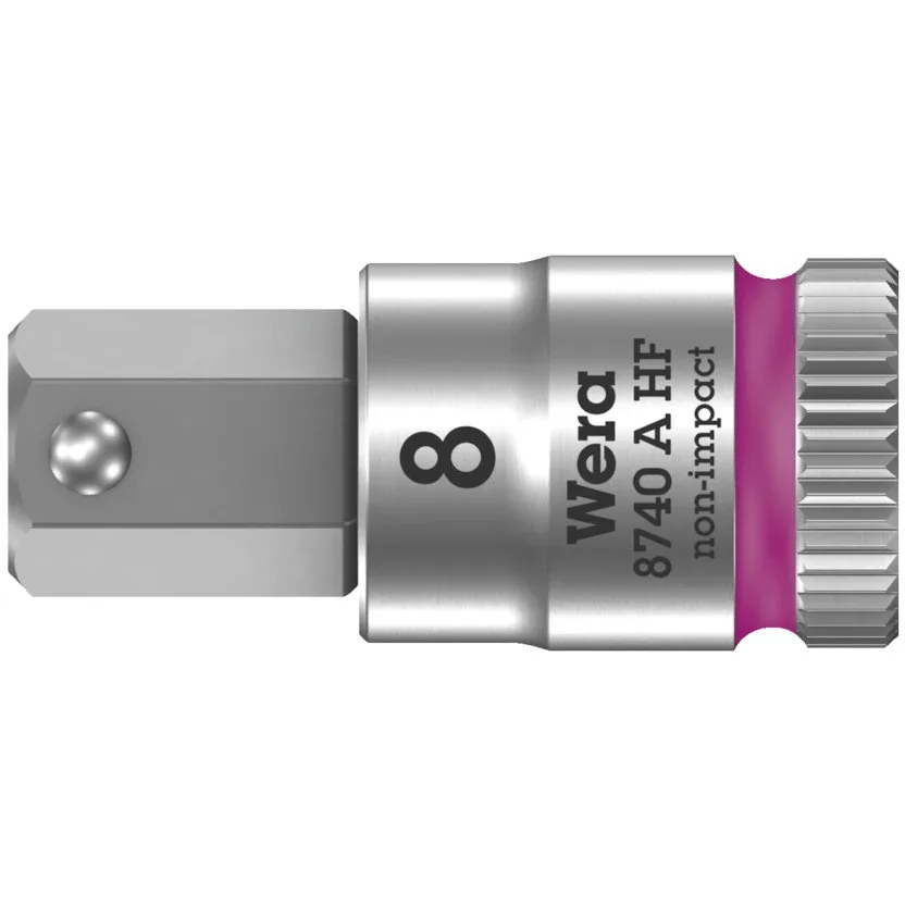 Отверточная головка Zyklop с приводом 1/4", с фиксирующей функцией Wera 8740 A HF — фото производителя