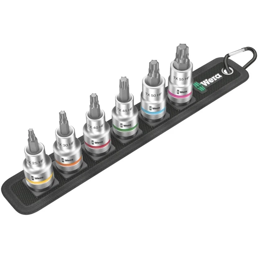 Набор отверточных головок Zyklop TORX®, с фиксирующей функцией, 1/2" Wera Belt C 3 TORX® HF — фото производителя