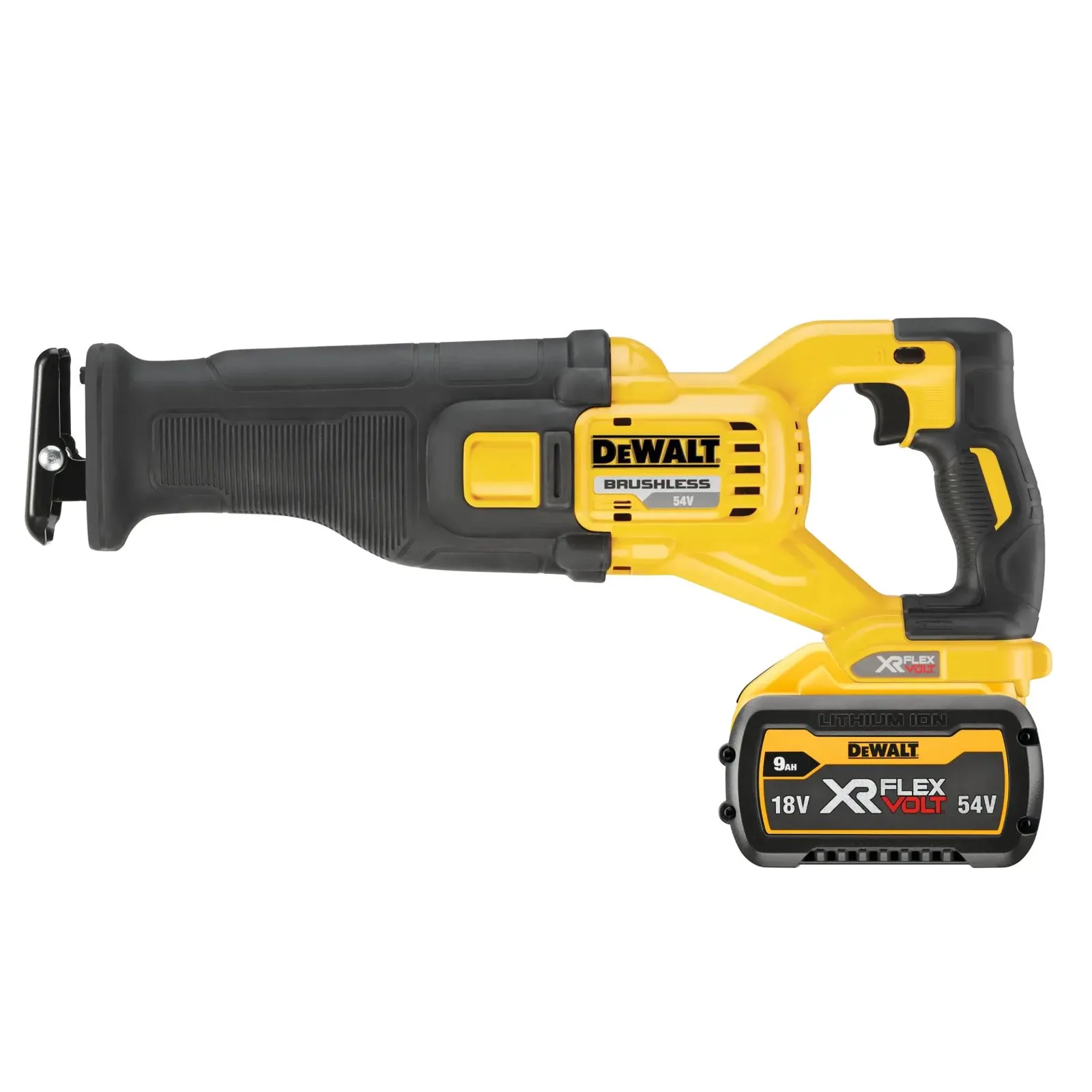 Аккумуляторная сабельная пила DeWalt DCS389X2-GB — фото производителя