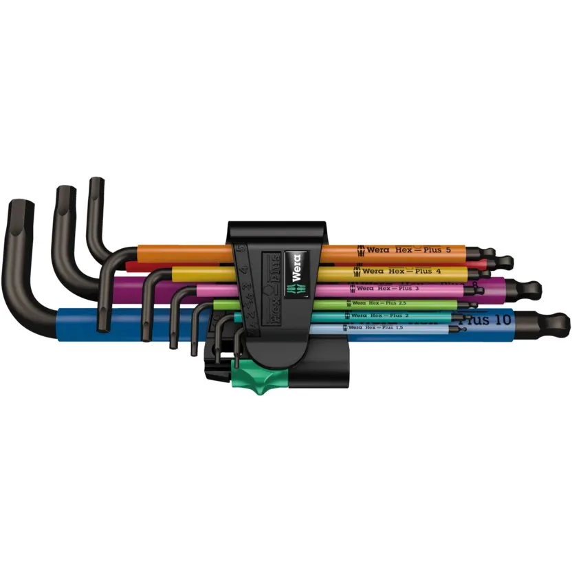 Набор Г-образных ключей, метрических, BlackLaser Wera 950/9 Hex-Plus Multicolour 1 — фото производителя