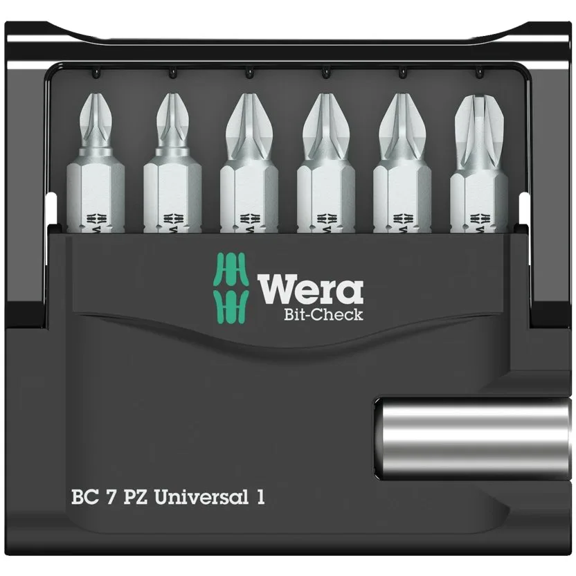 Набор инструментов Wera Bit-Check 7 PZ Universal 1 — фото производителя