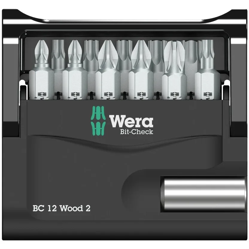 Набор инструментов Wera Bit-Check 12 Wood 2 — фото производителя